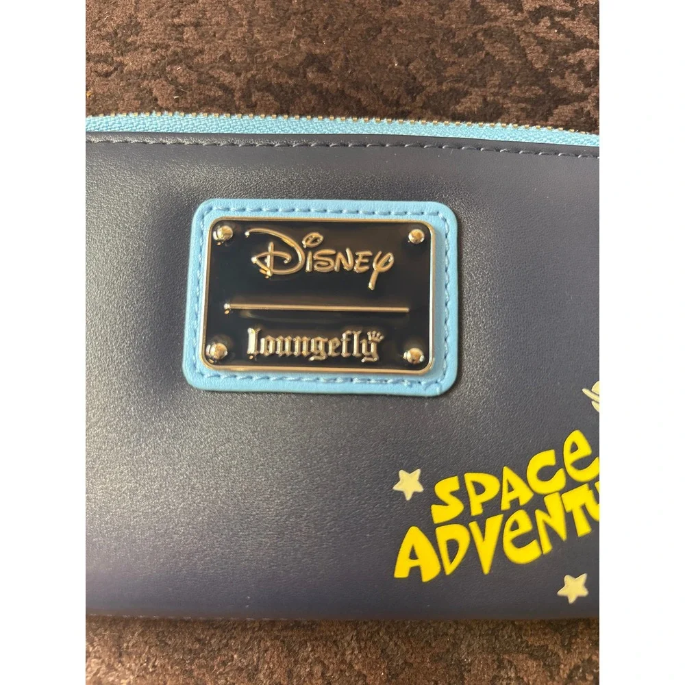 Disney Loungefly Lilo and Stitch Space Adventure Zip Wallet Navy Blue‎ Kids